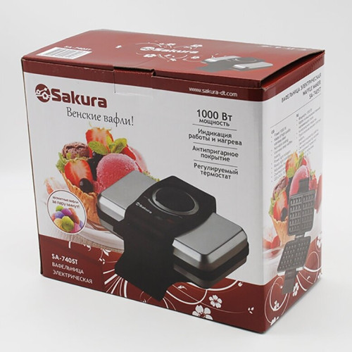 Вафельница SAKURA SA-7405 серебристый
