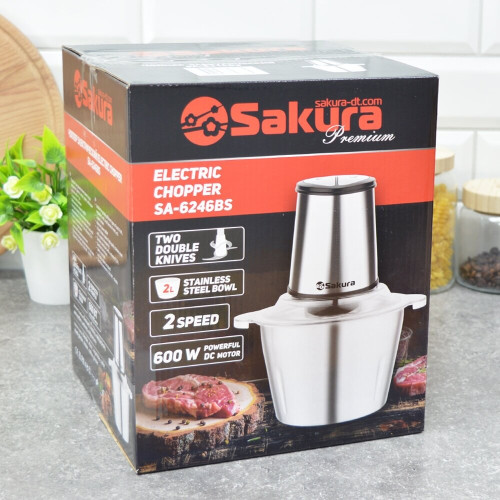 Измельчитель SAKURA SA-6246BS серебристый