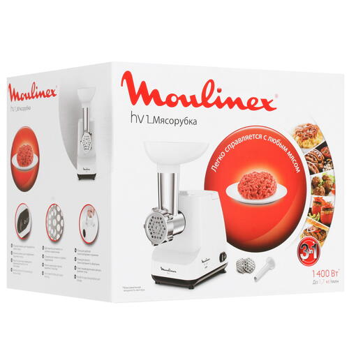 Мясорубка электрическая Moulinex HV1 ME111032 белая