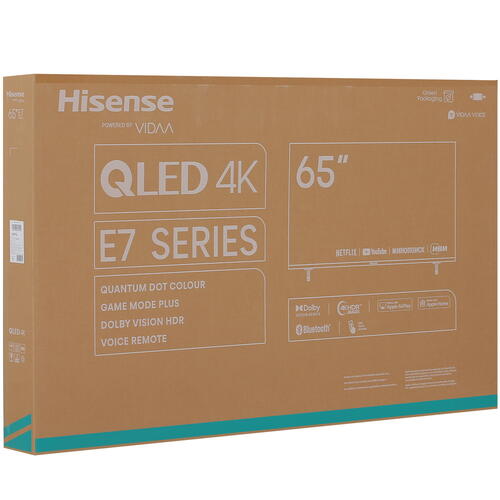 Телевизор Hisense 65E7KQ черный